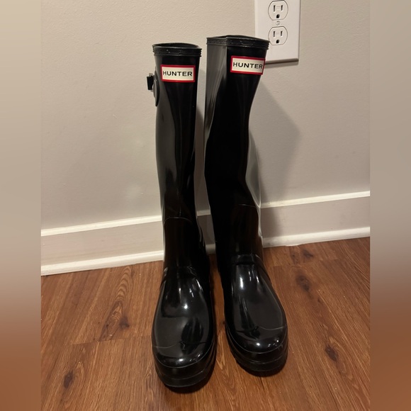 Hunter Shoes - Hunter Black Rain Boots (Tall)